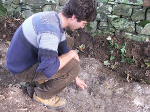 John and his trusty trowel do some closer investigation