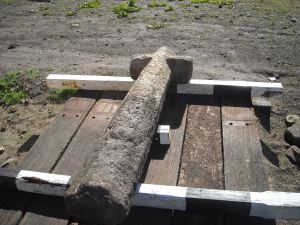 The ancient preaching cross that we will be erecting in the graveyard at St Helen's. 