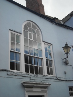 A typical Palladian style Venetian window on a Georgian building in Durham.